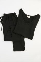 Delilah Loungewear Set - Short Sleeve - Sleepwear & Robes - Nine Space